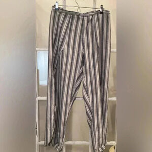 Cali 1850 Striped Linen Blend Palazzo Pants